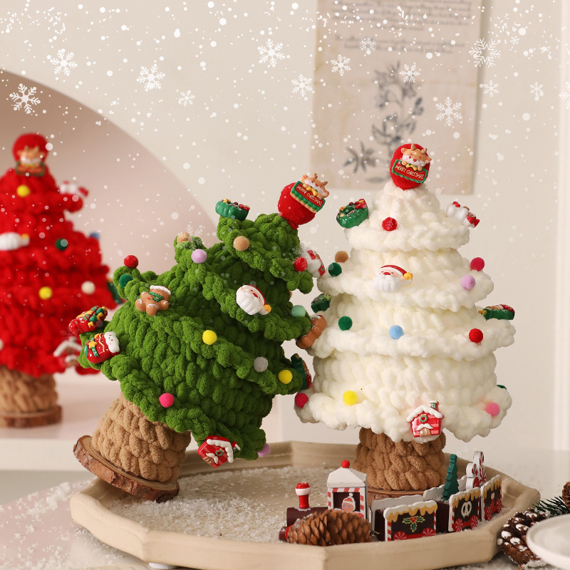 Yarn Home Decor - Ornamen Figur Pohon Natal Rajutan Tangan,