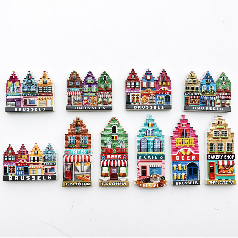Home Decor Netherlands - Rumah Belanda UV Cetak Resin Magnet