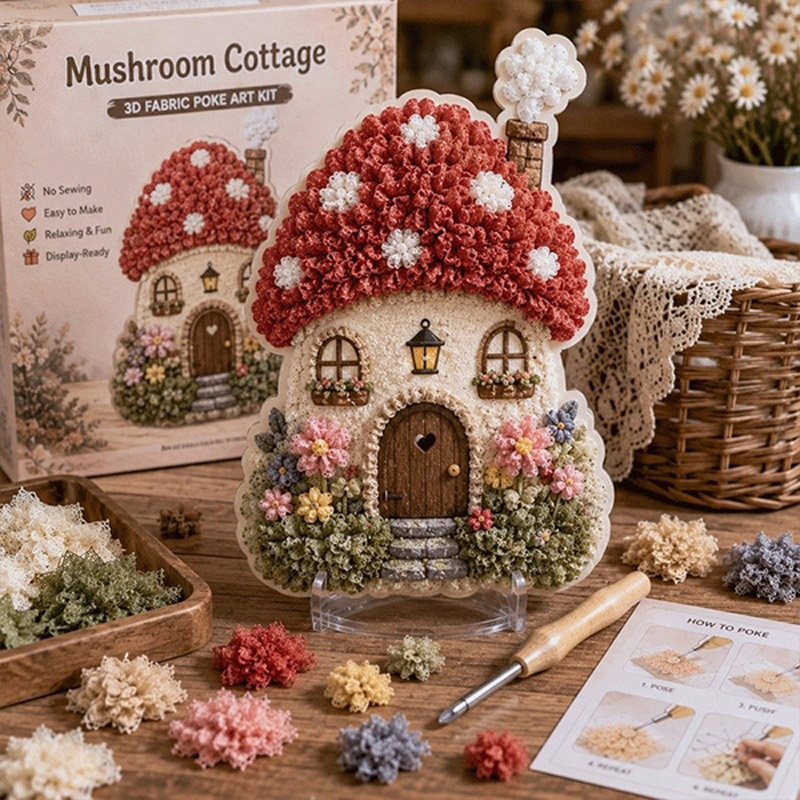 Yarn Home Decor - Kit Seni Rajut Kain 3D Desain