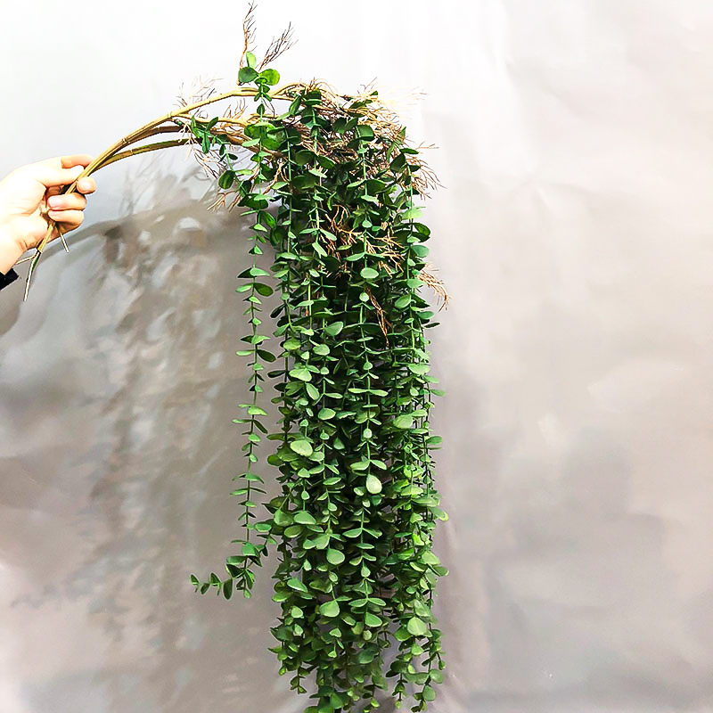 Rattan Plant Basket - 104Cm Tanaman Buatan Rotan Eukaliptus Palsu