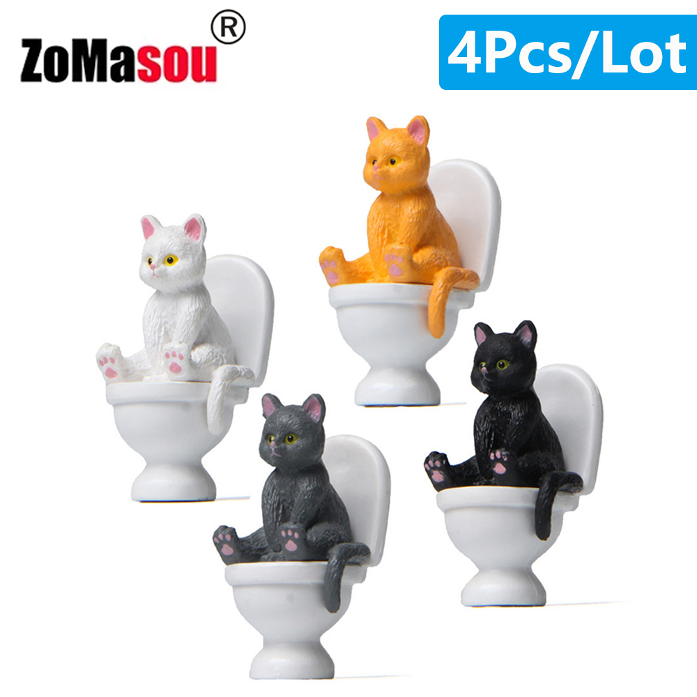 Home Decor Korea - Kucing duduk di patung Toilet kucing