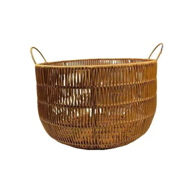Rattan Plant Basket - Keranjang Penyimpanan Anyaman Berbahan Rotan Buatan