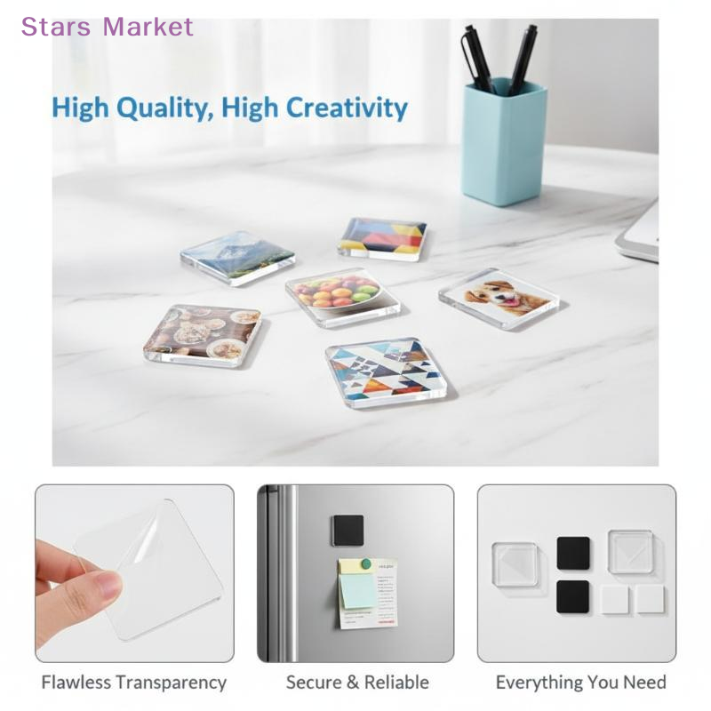 Home Decor Inspo - 5 Set Magnet Akrilik Transparan DIY