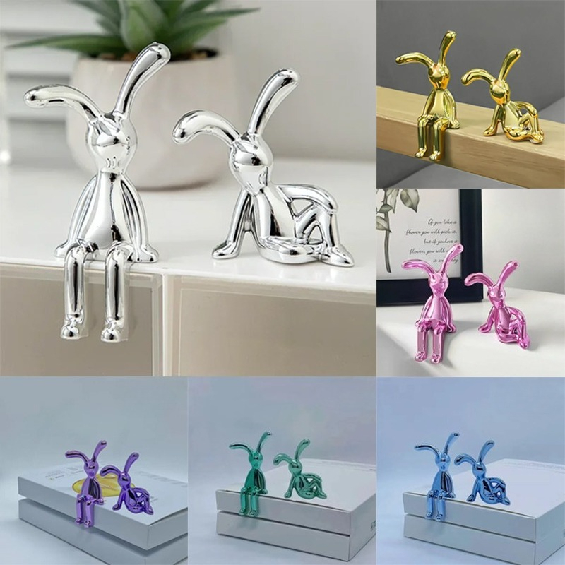 Home Decor Korea - 1/2 Buah Patung Kelinci Bertelinga Panjang