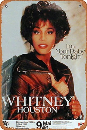 Home Decor Houston - w1,Houston, Poster Konser Whitney Poster Retro