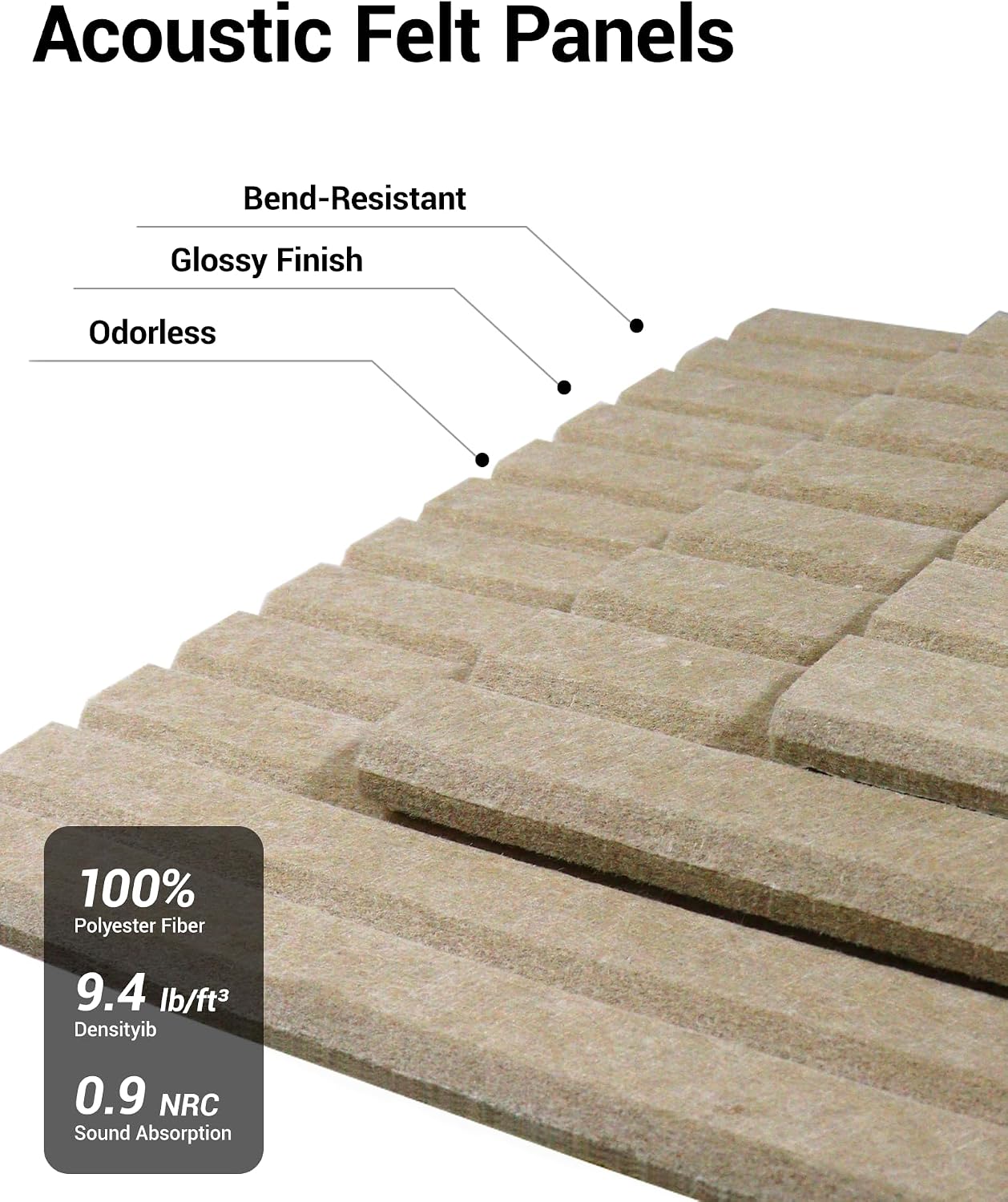 Home Decor Wall Tiles - 12PCS Panel Dinding Dekoratif Kedap Suara