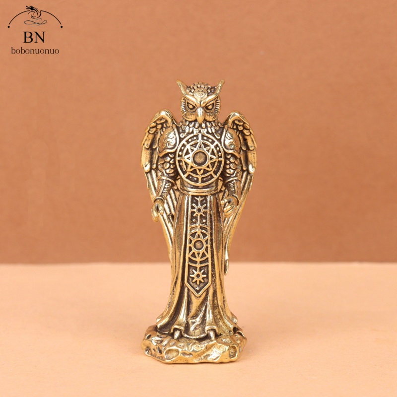 Home Decor Korea - Patung Burung Hantu Kuningan Retro, Patung