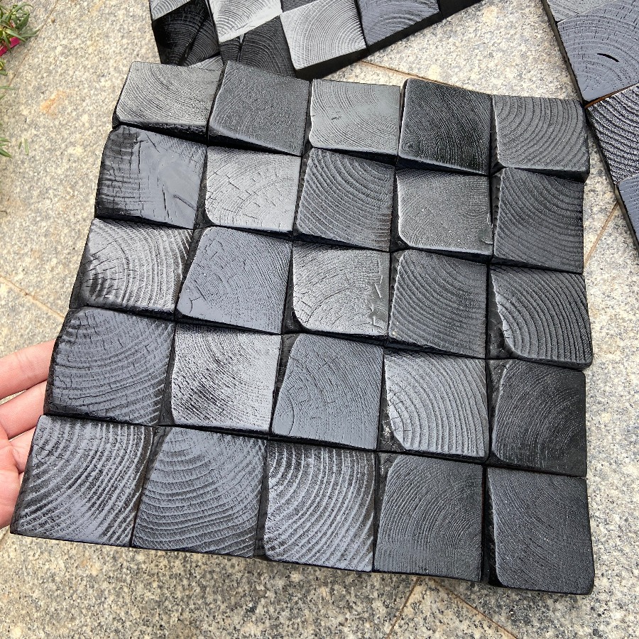 Home Decor Wall Tiles - Stiker Dinding Seni 3D Kayu Solid