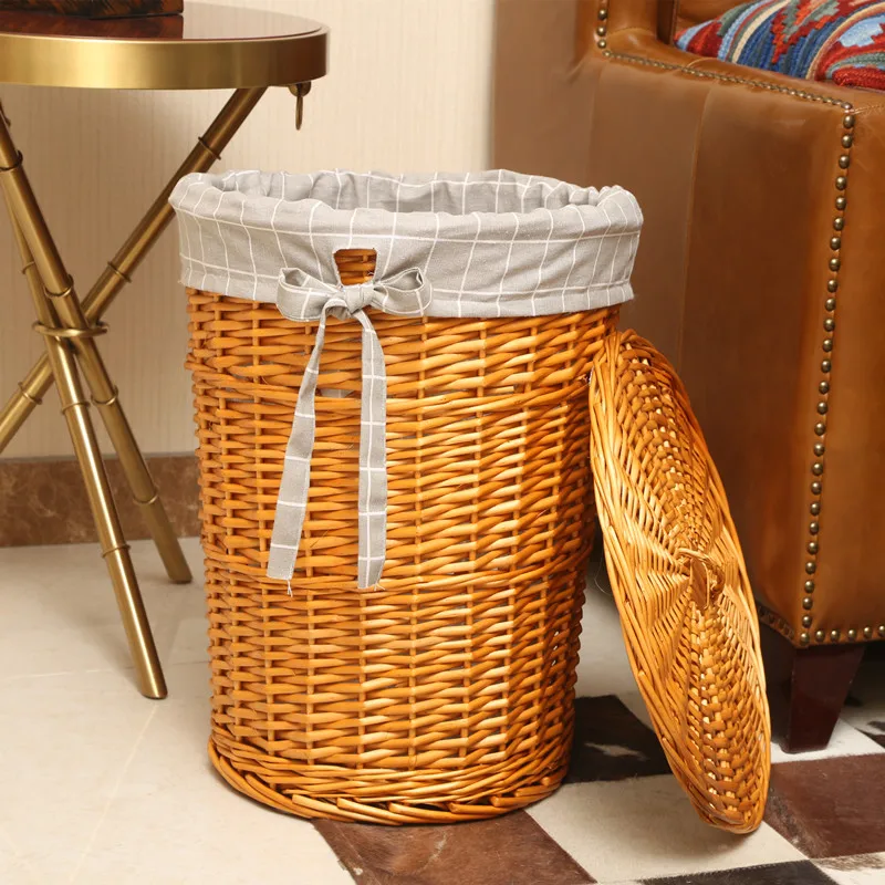 Rattan Plant Basket - Keranjang cucian bergaya keranjang rotan dengan