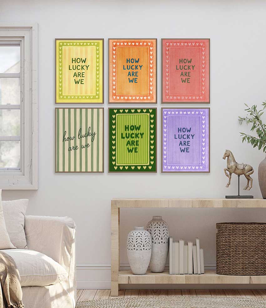Home Decor How To - Poster Cetak Seni Garis Hati Modern