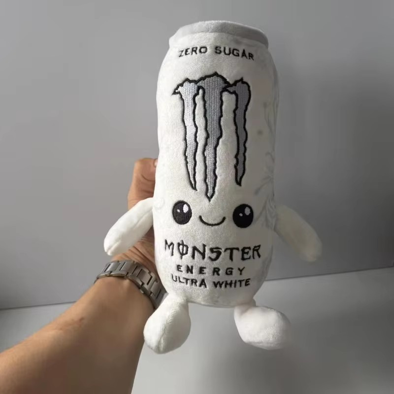 Home Decor White - Boneka Plush Minuman Energi White Monster