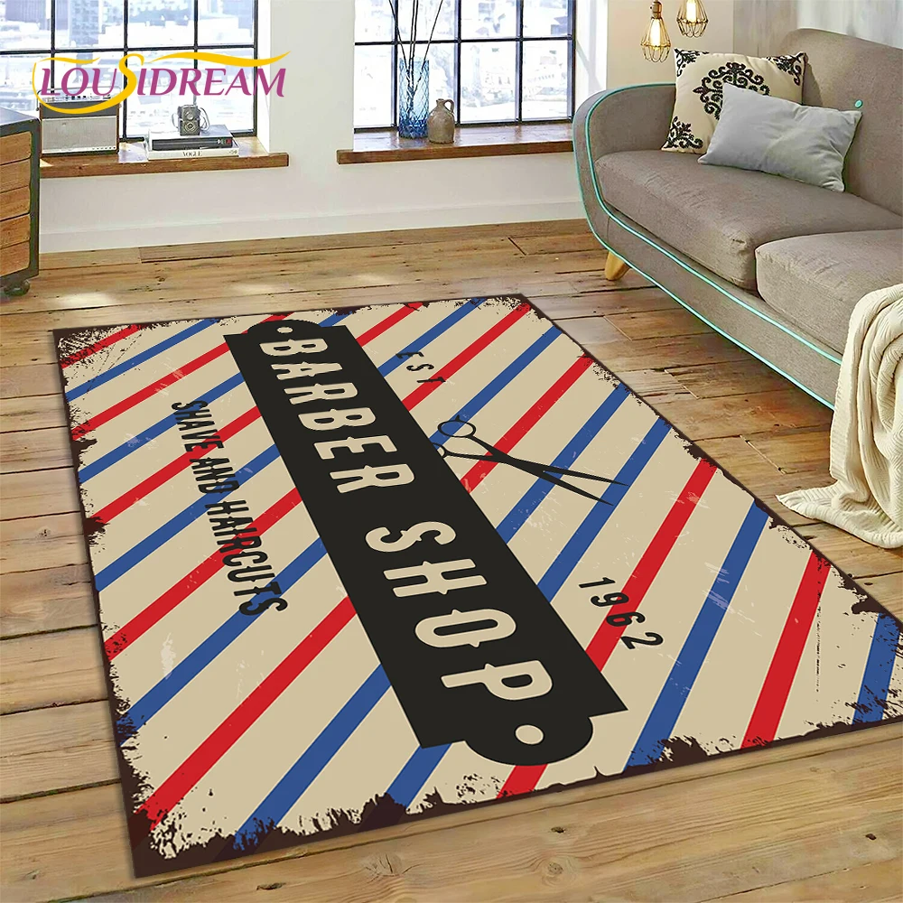 Home Decor Online Shopping - Fashion Barber Shop Logo tengkorak karpet