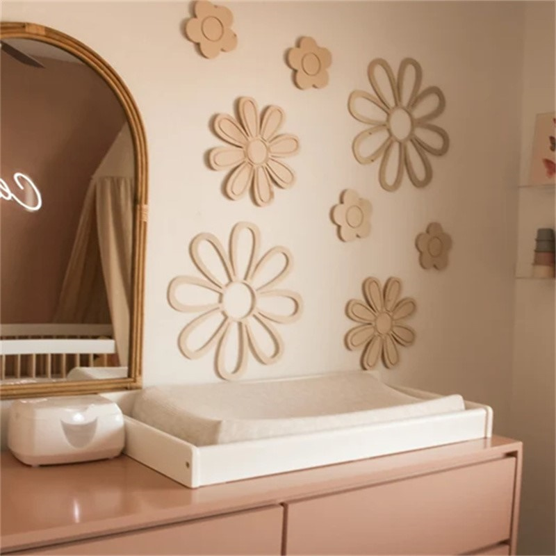 Home Decor Korea - Dekorasi Dinding Bunga Daisy Kayu untuk