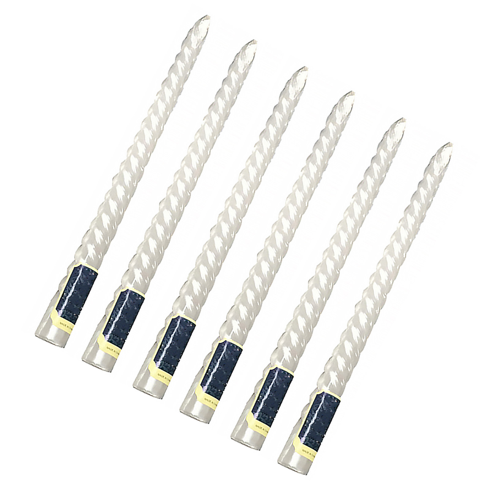 Home Decor White - 6 Buah Lilin Tiang Panjang Benang