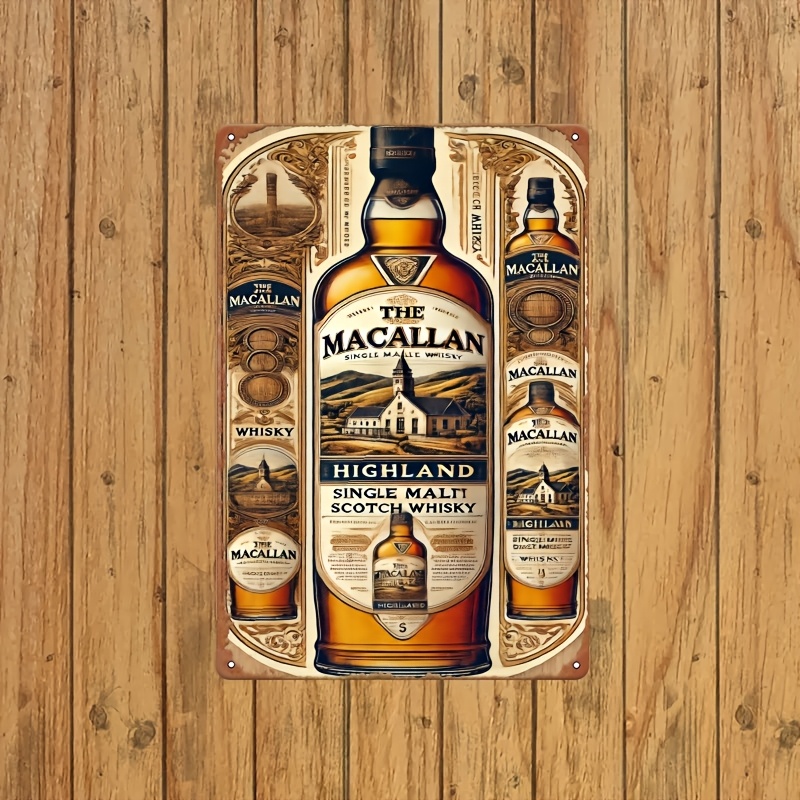 Home Decor Sofa - Tanda Logam Vintage Macallan Highland -