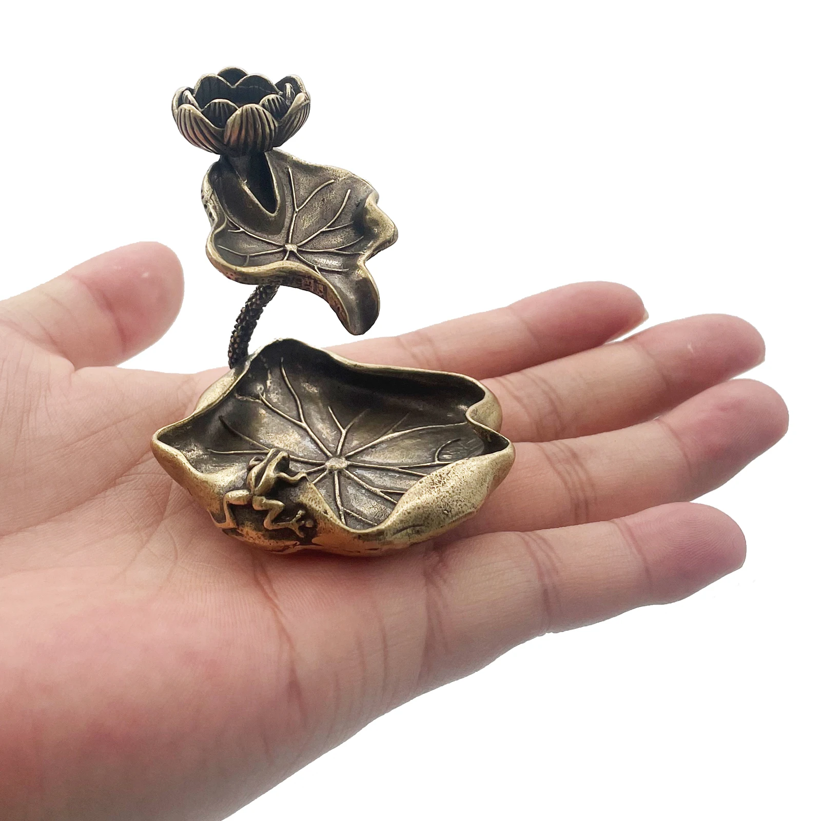 Home Decor Humacao - Kuningan Antik Daun Lotus Arus Balik