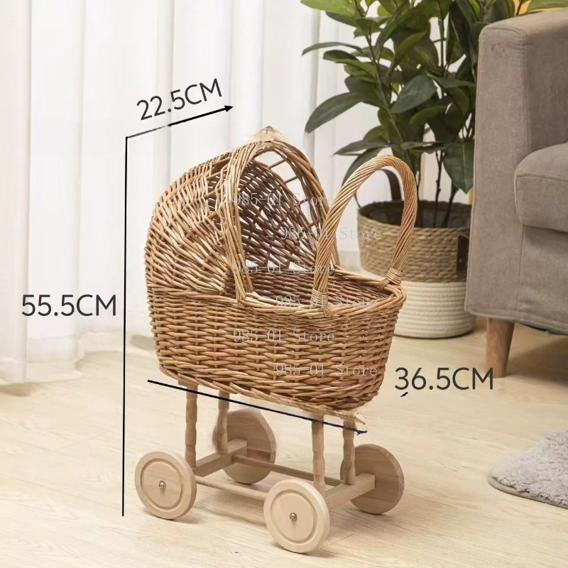 Rattan Plant Basket - Keranjang anyaman rotan multifungsi untuk bayi,