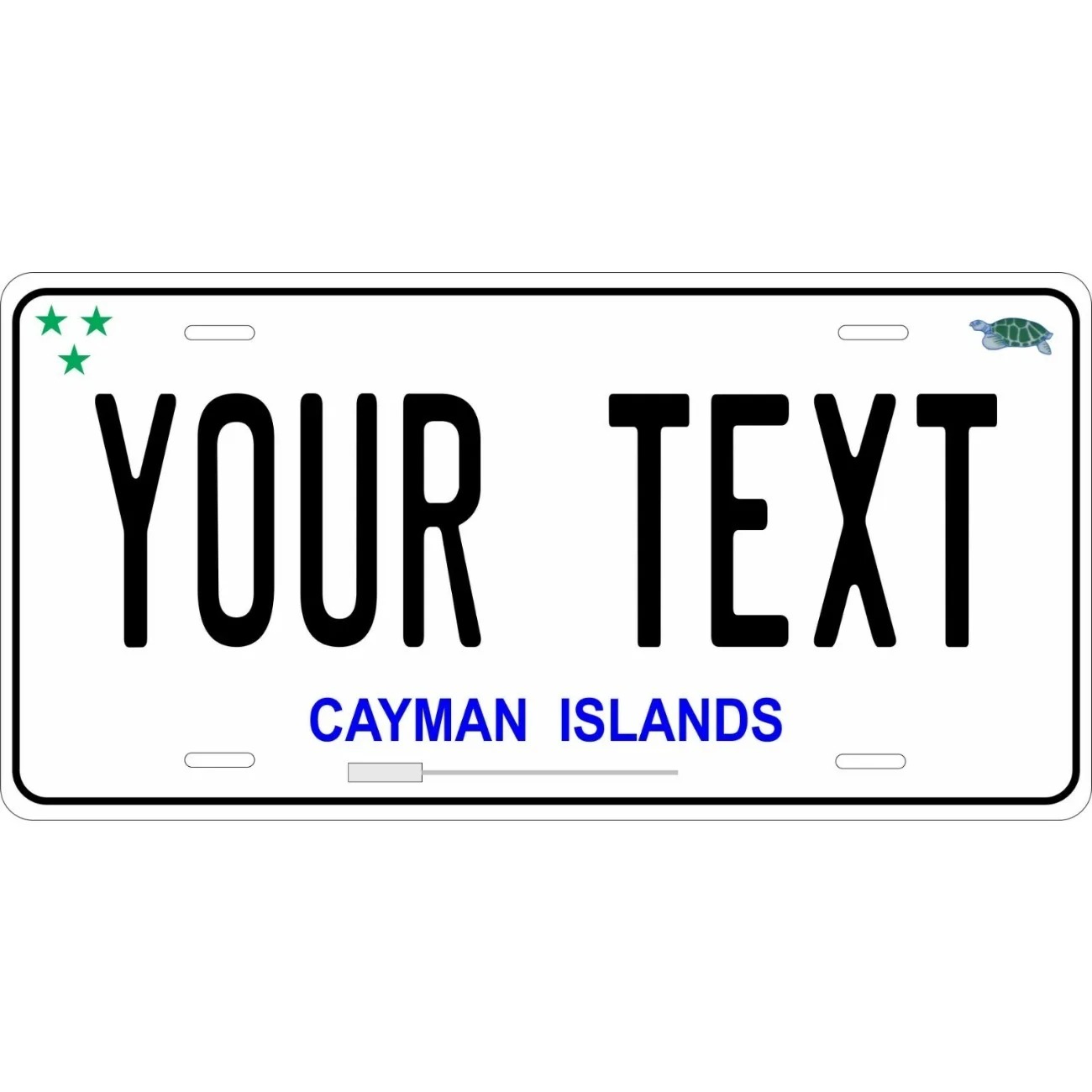 Home Decor White - Tag Gantung Putih Kepulauan Cayman yang