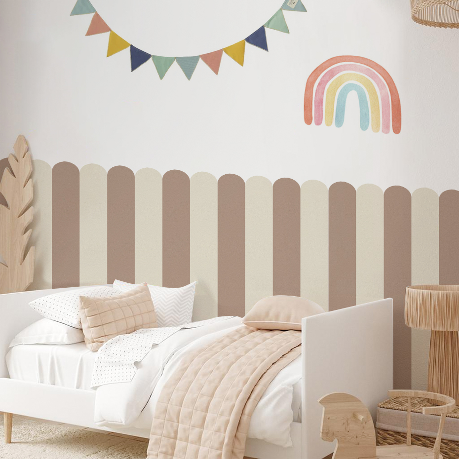 Home Decor Wall Tiles - Wallpaper Busur Bergaris Vertikal Multiwarna Seni