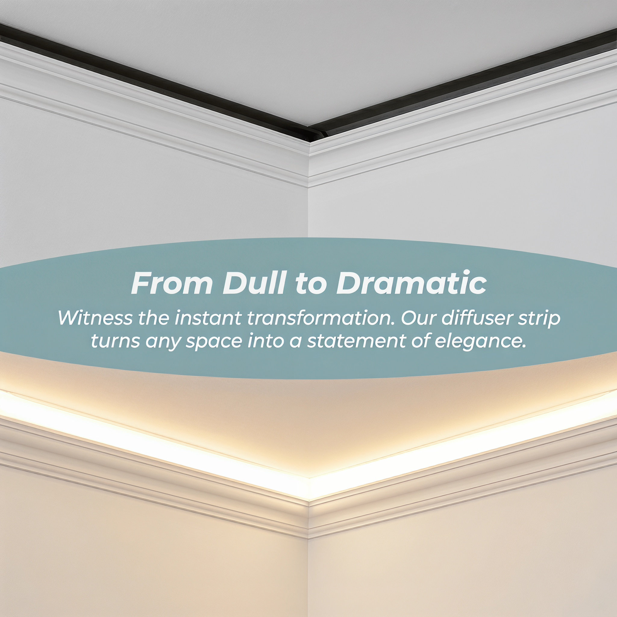 Home Decor White - Panel Strip Difuser Lampu LED Putih