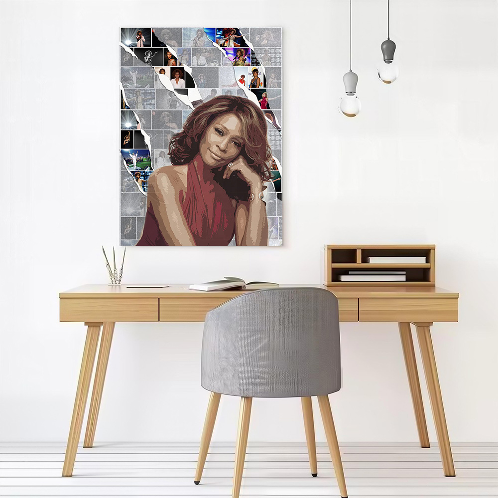 Poster Kanvas Whitney Houston  - Home Decor Houston ulasan dan harga