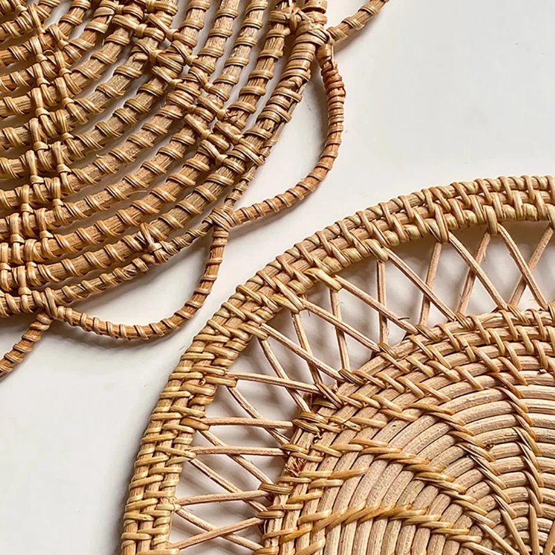 Nampan Rotan Bulat Anyaman Gan - Rattan Plant Basket ulasan dan harga