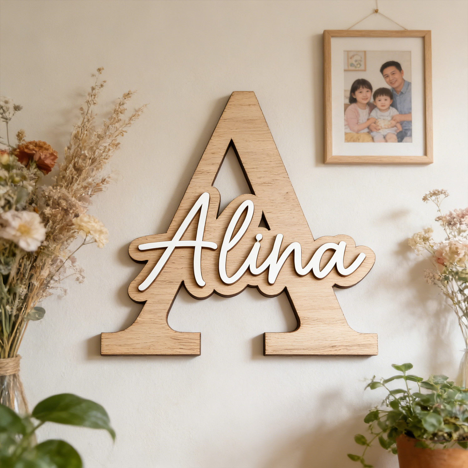 1 Buah Tanda Pintu Huruf Kayu  - Wooden Letter Sign ulasan dan harga