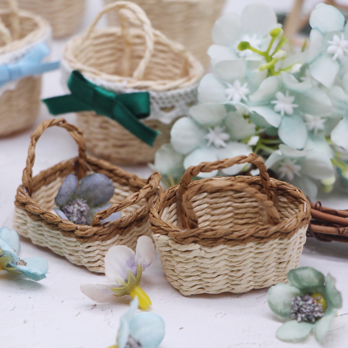 1 buah rumah boneka lafit Hand - Rattan Plant Basket ulasan dan harga