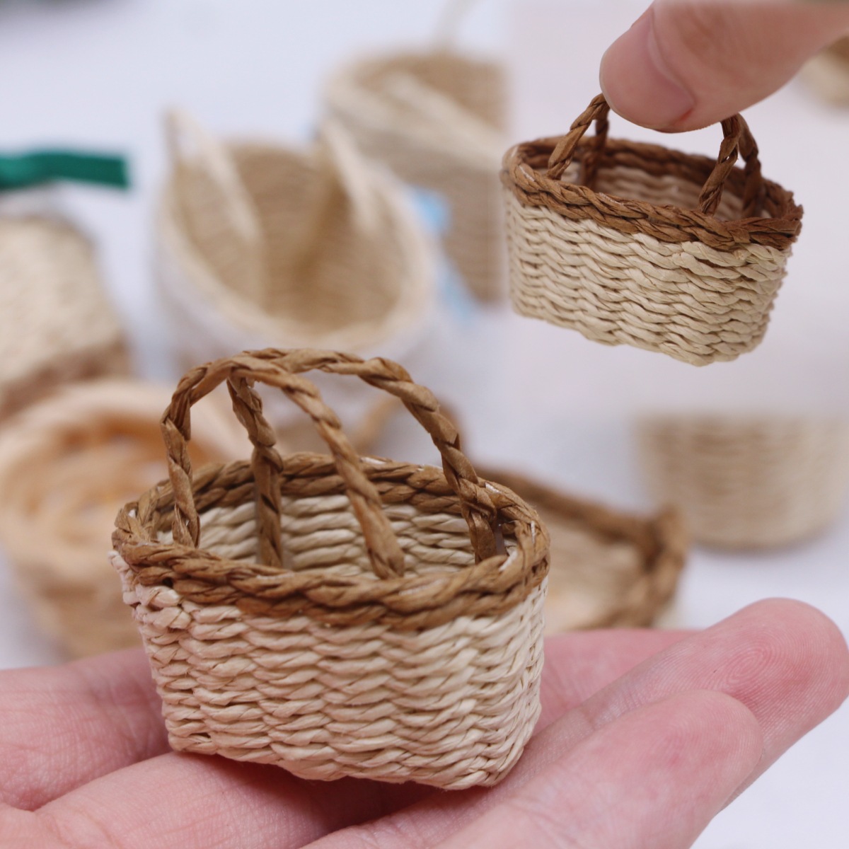 1 buah rumah boneka lafit Hand - Rattan Plant Basket ulasan dan harga