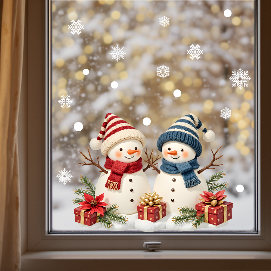 ​ Stiker Jendela Natal Manusia - Home Decor Wall Tiles ulasan dan harga