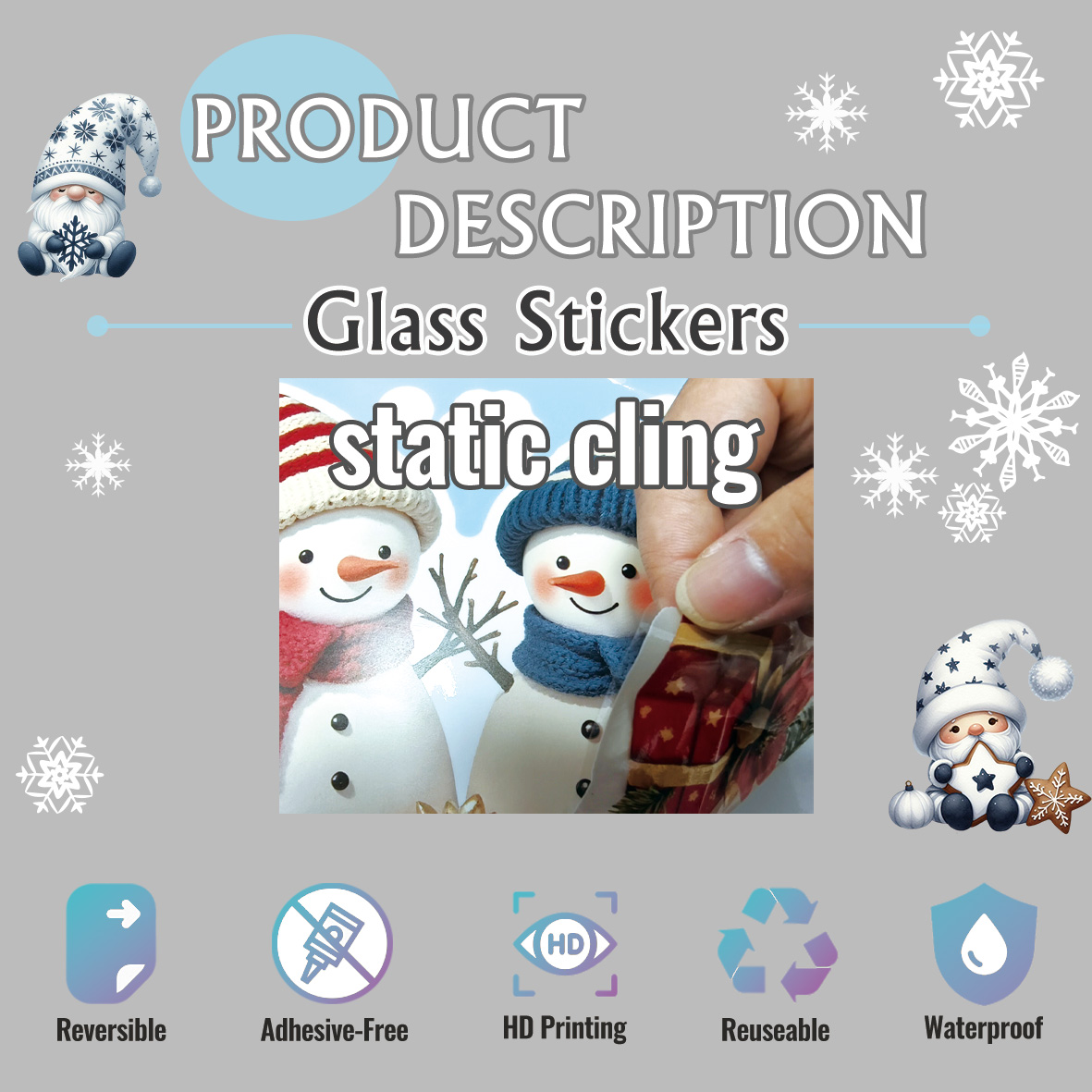 ​ Stiker Jendela Natal Manusia - Home Decor Wall Tiles ulasan dan harga