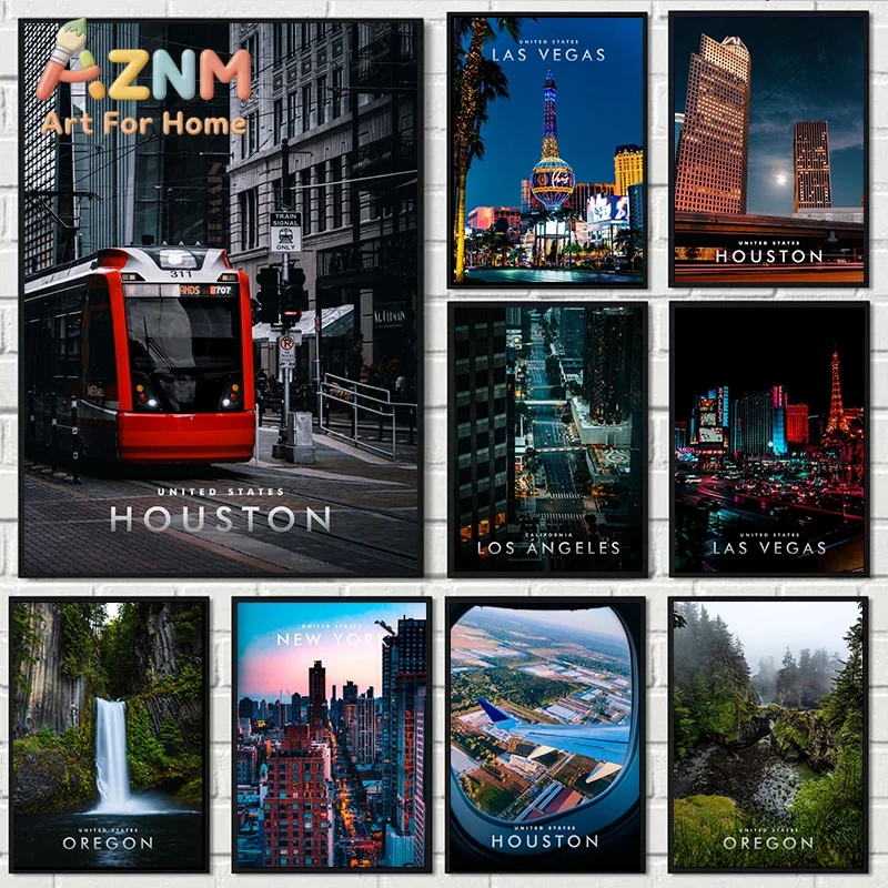 Poster Pemandangan Kota di Ame - Home Decor Houston ulasan dan harga