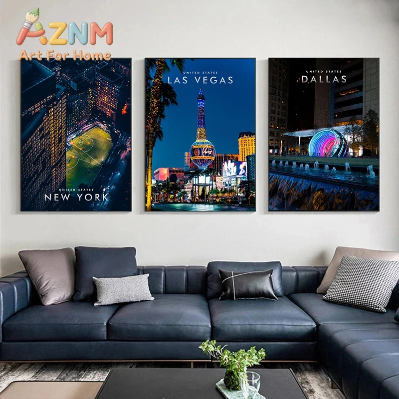 Poster Pemandangan Kota di Ame - Home Decor Houston ulasan dan harga