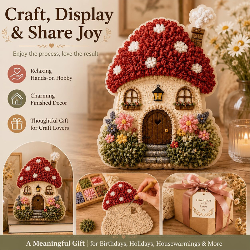 Kit Seni Rajut Kain 3D Desain  - Yarn Home Decor ulasan dan harga