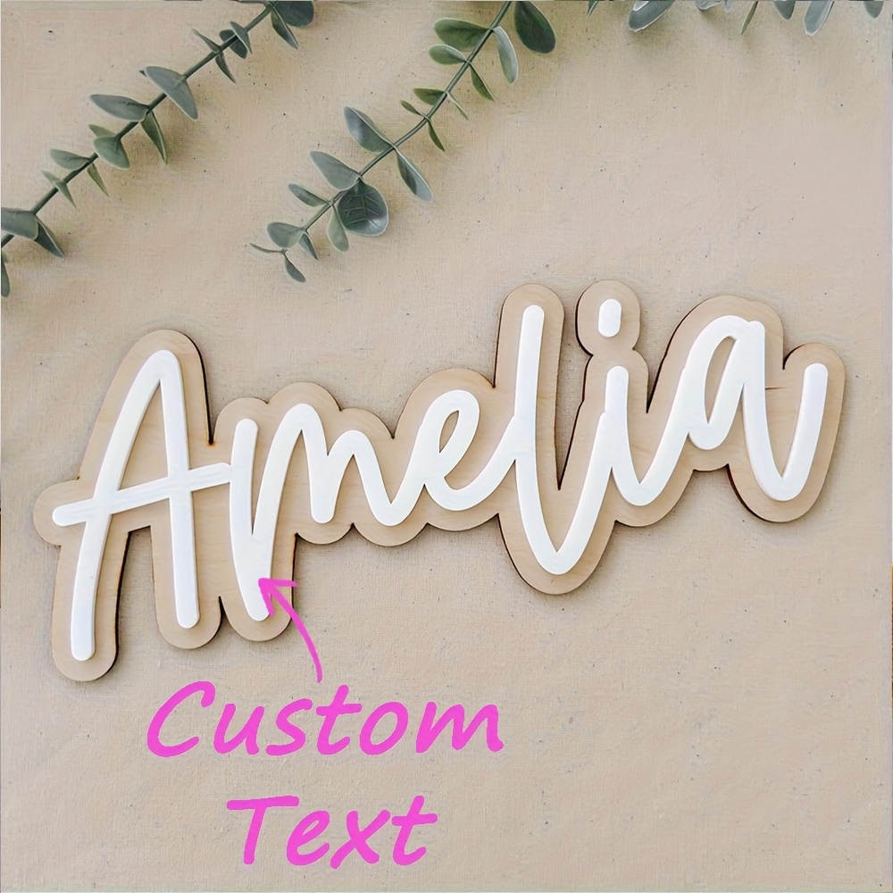 Plakat Nama Kayu Berlapis Gand - Wooden Letter Sign ulasan dan harga