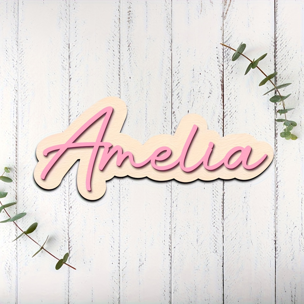 Plakat Nama Kayu Berlapis Gand - Wooden Letter Sign ulasan dan harga