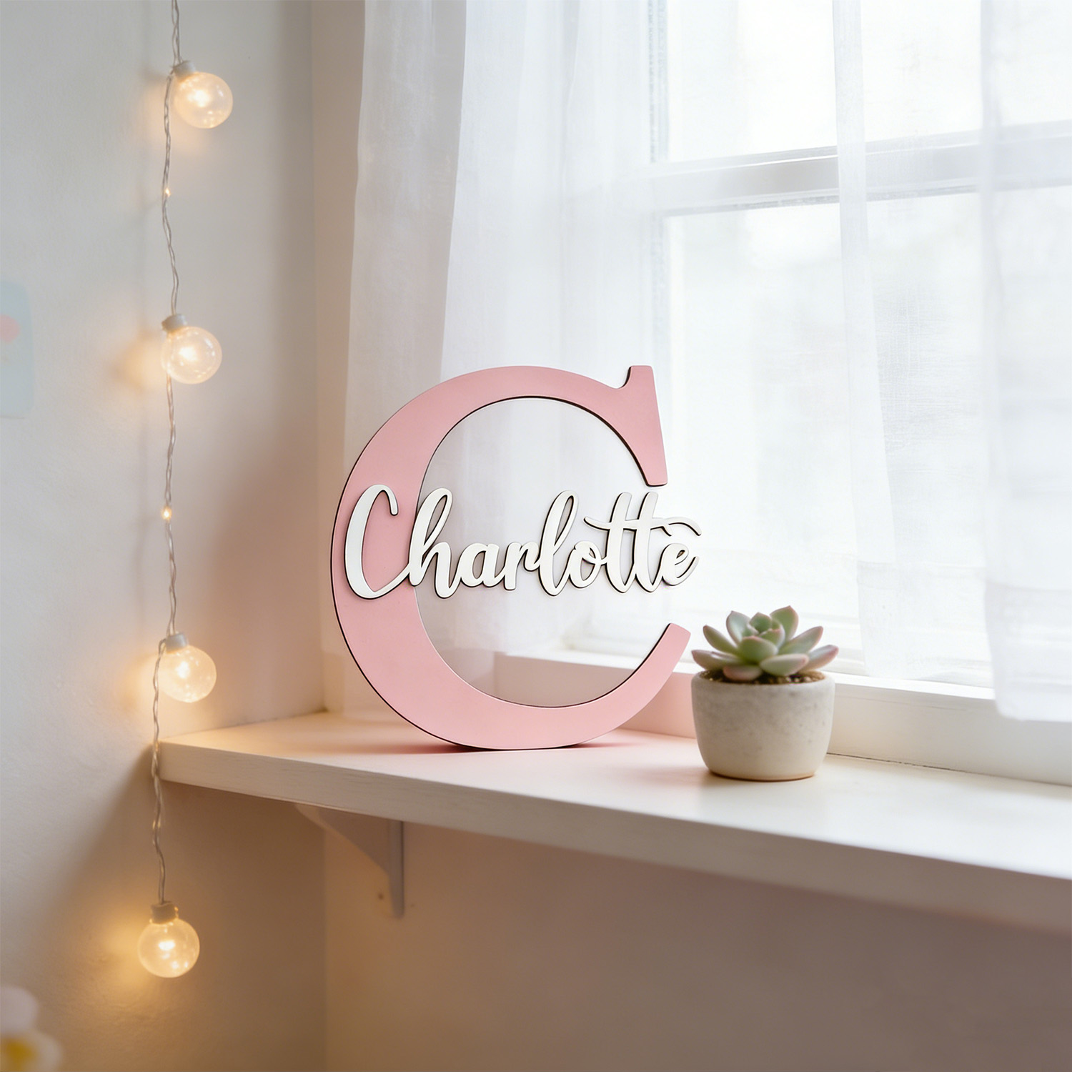 1pc Papan Nama Kayu Dua Lapis  - Wooden Letter Sign ulasan dan harga