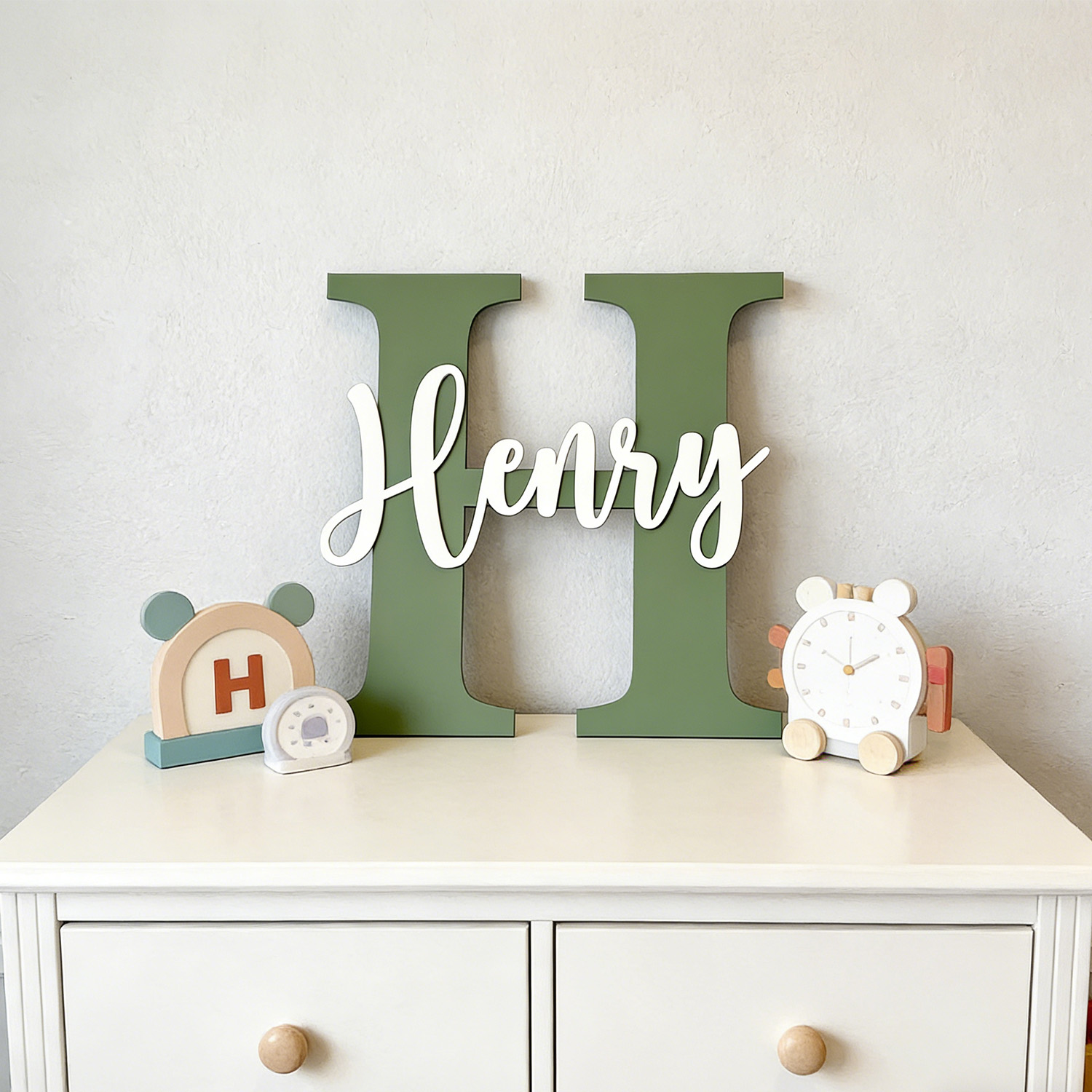 1pc Papan Nama Kayu Dua Lapis  - Wooden Letter Sign ulasan dan harga
