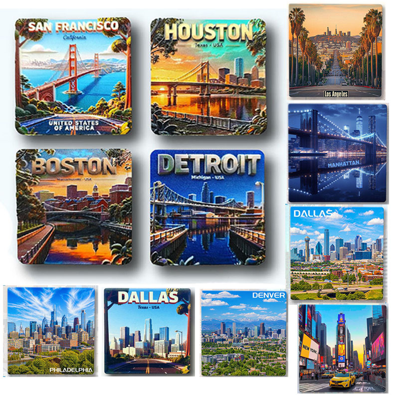Magnet Kulkas AS Dallas Boston - Home Decor Houston ulasan dan harga