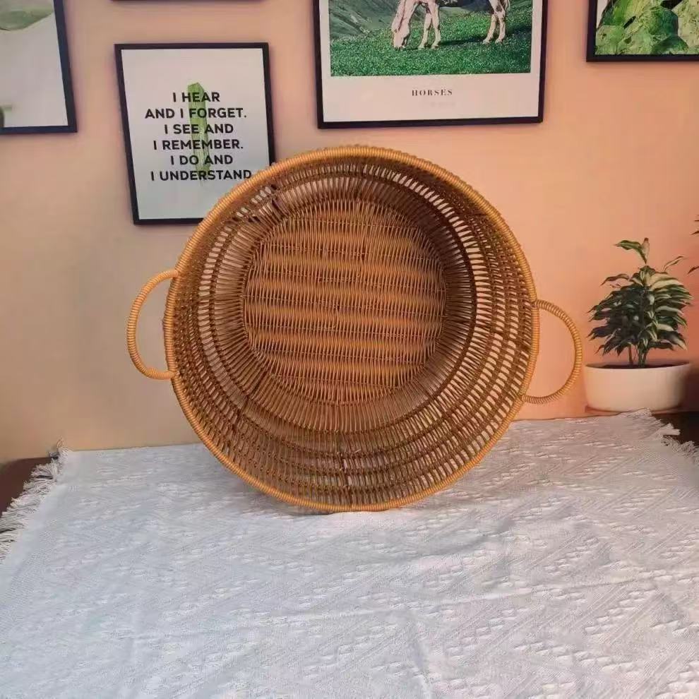 Keranjang Penyimpanan Anyaman  - Rattan Plant Basket ulasan dan harga