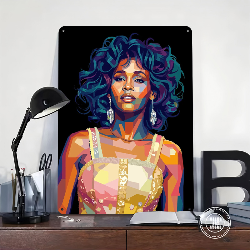 Poster Logam Potret Seni Pop W - Home Decor Houston ulasan dan harga