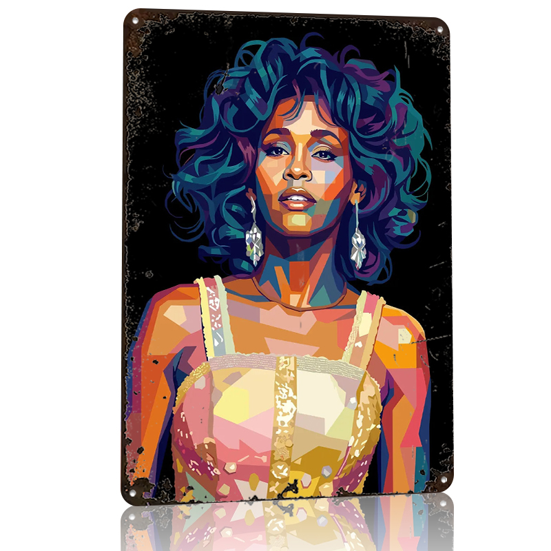 Poster Logam Potret Seni Pop W - Home Decor Houston ulasan dan harga