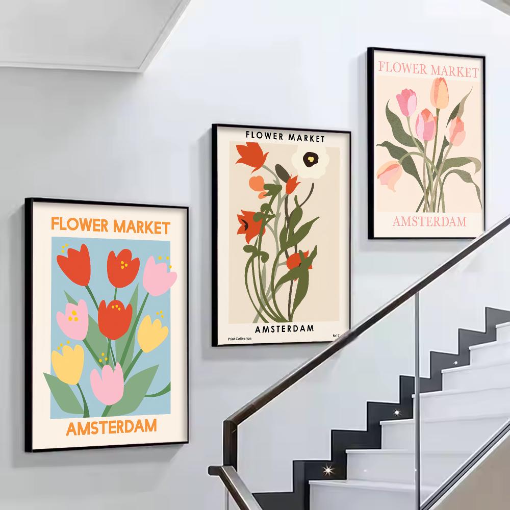 Poster Seni Dinding HD Pasar B - Home Decor Netherlands ulasan dan harga