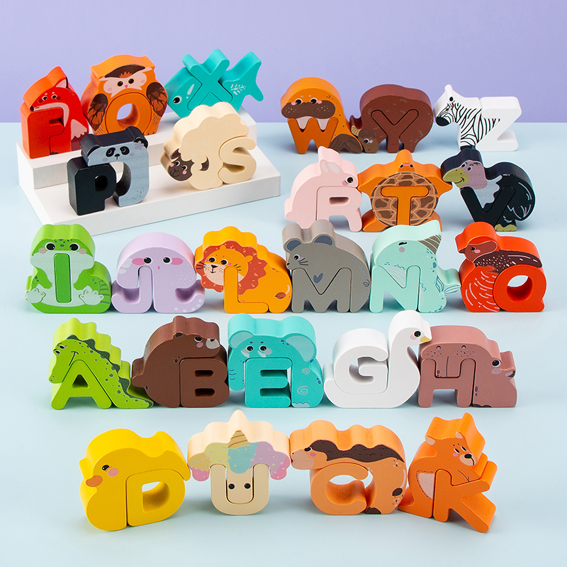 26 Buah Balok Alfabet Hewan Ka - Wooden Letter Sign ulasan dan harga