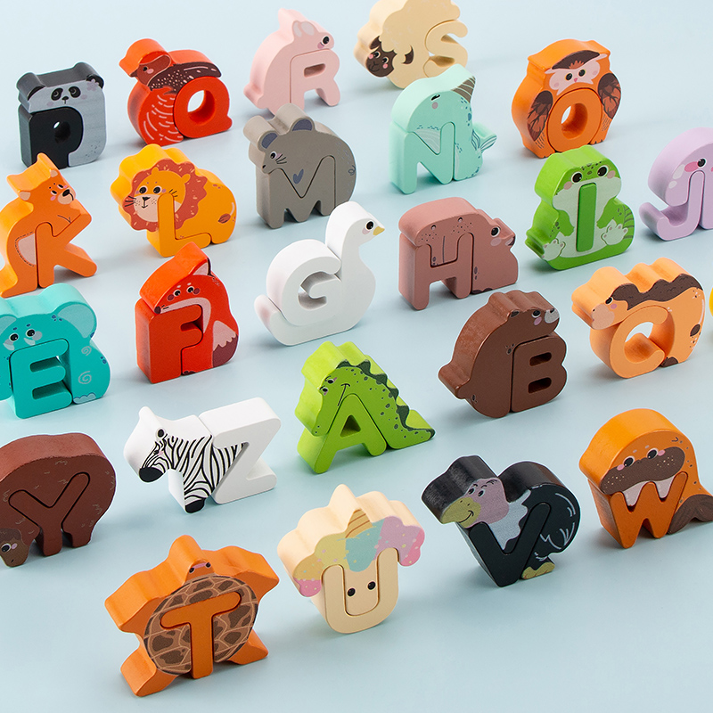 26 Buah Balok Alfabet Hewan Ka - Wooden Letter Sign ulasan dan harga