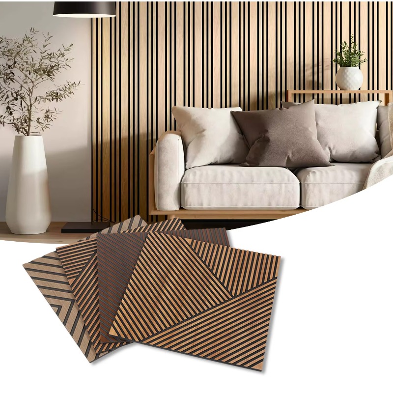 Panel Akustik Kayu Berlubang T - Home Decor Wall Tiles ulasan dan harga