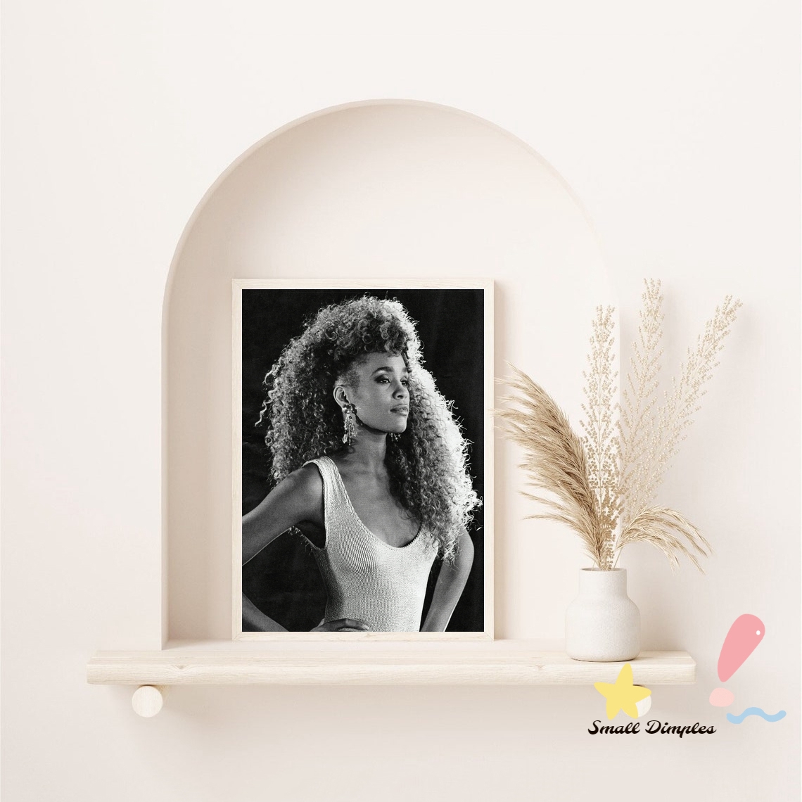 Poster Bintang Musik Whitney H - Home Decor Houston ulasan dan harga