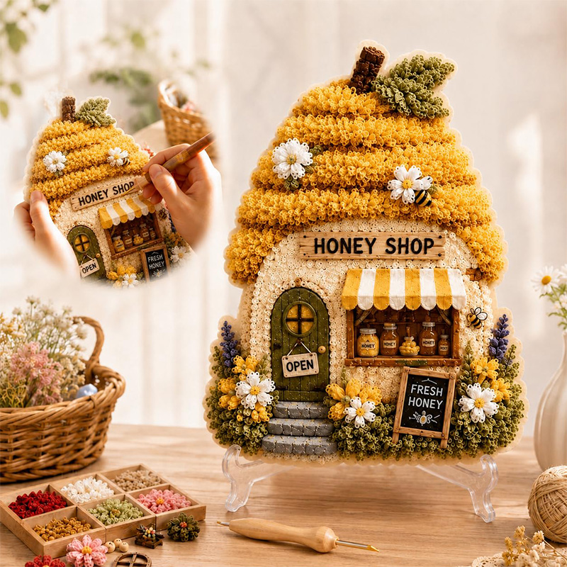 Kit DIY Seni Poke Rumah Jamur  - Home Decor Inspo ulasan dan harga