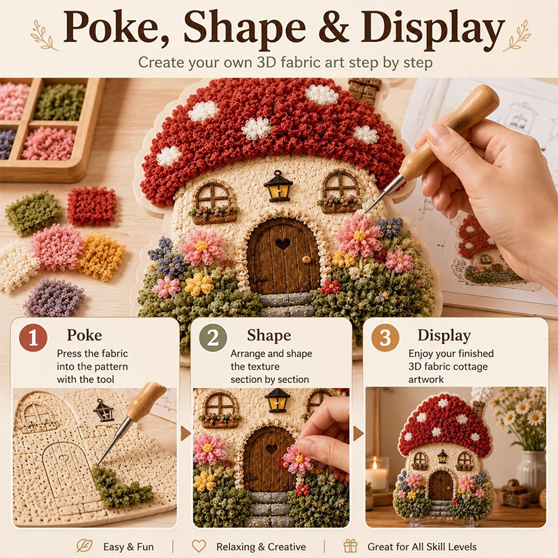 Kit DIY Seni Poke Rumah Jamur  - Home Decor Inspo ulasan dan harga
