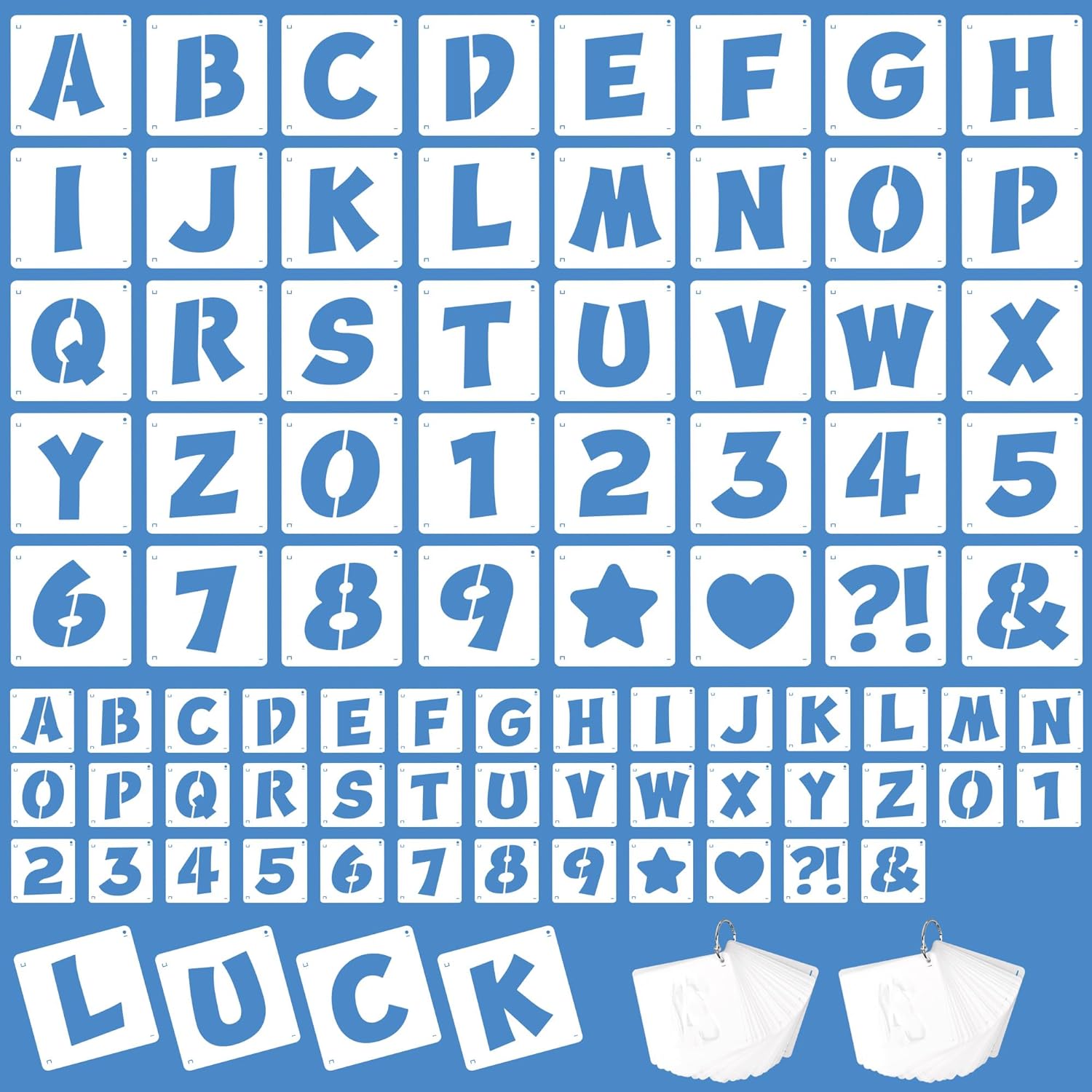 80Pcs Stensil Huruf dan Angka  - Wooden Letter Sign ulasan dan harga